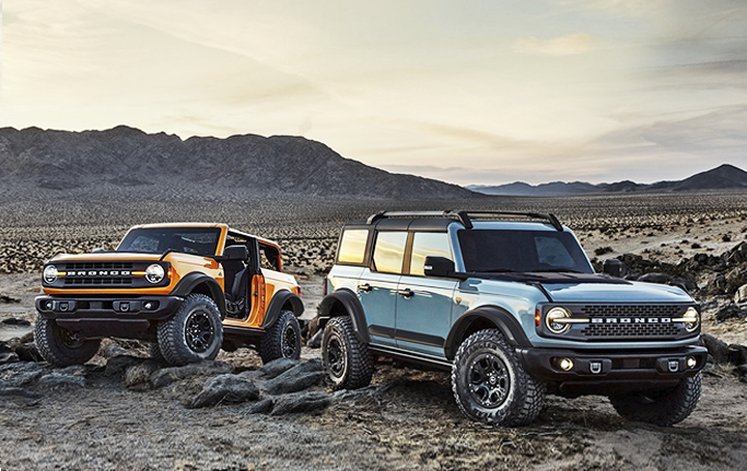 Two Air Design Ford Bronco special-edition vehicles