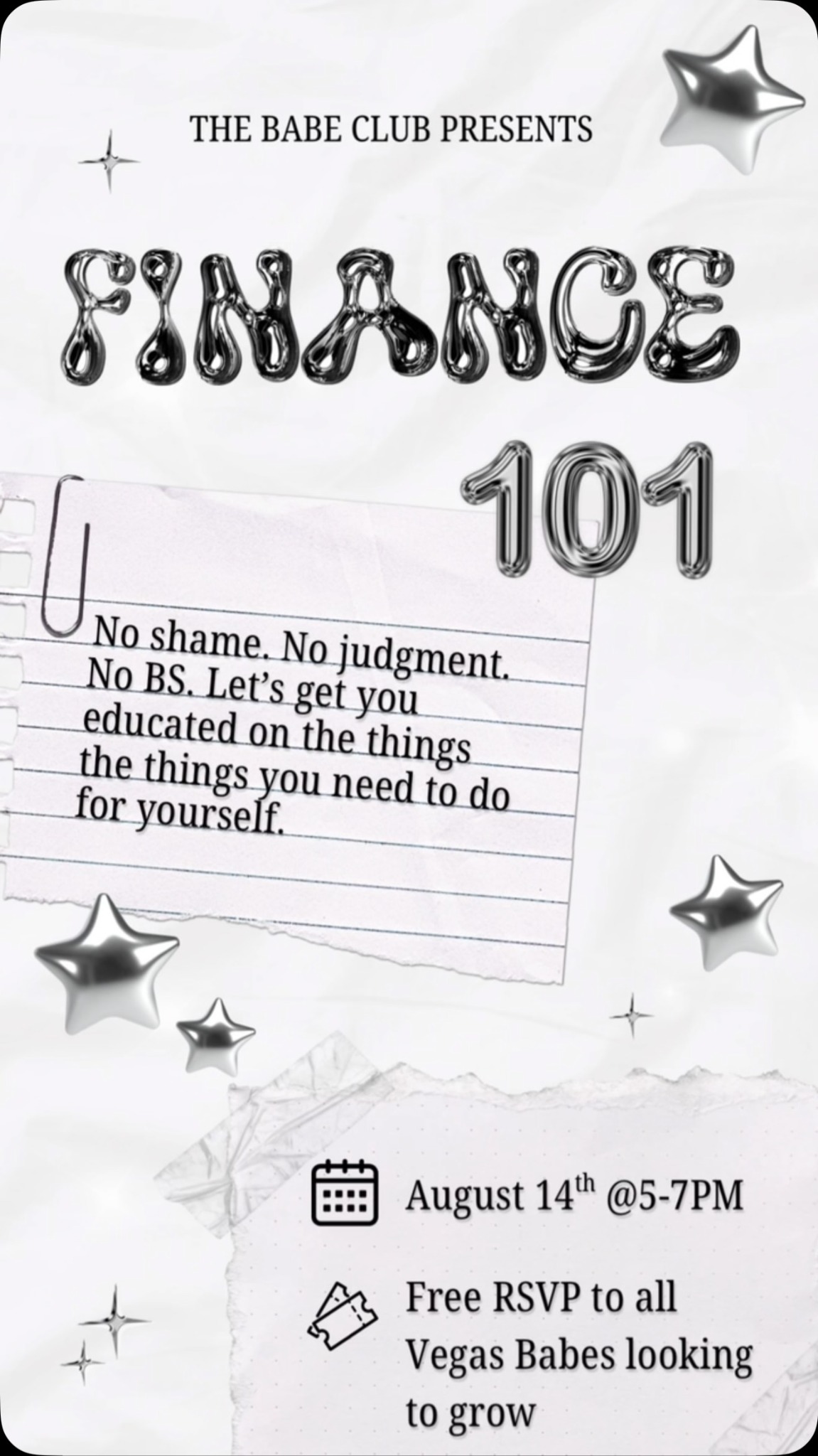 Finance 101 flyer