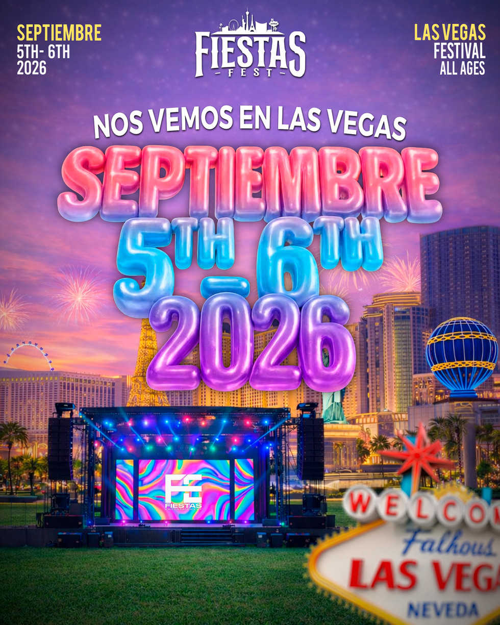 Official Fiestas Fest Las Vegas flyer for September 5 and 6, 2026