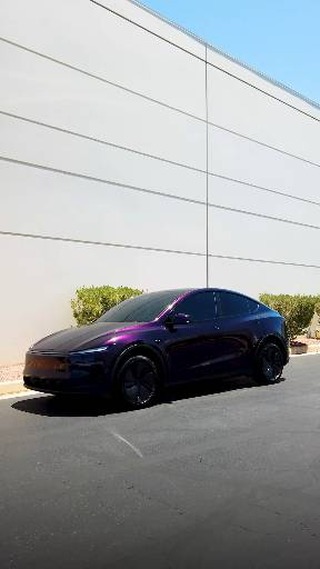Purple color-change Tesla completed by Lusso Auto Design